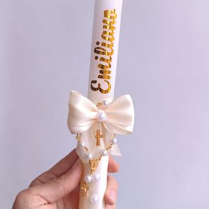 Cirio largo para bautizo o comunión